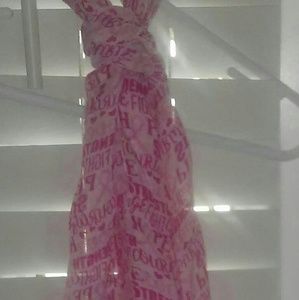 Cancer awareness pink scalf